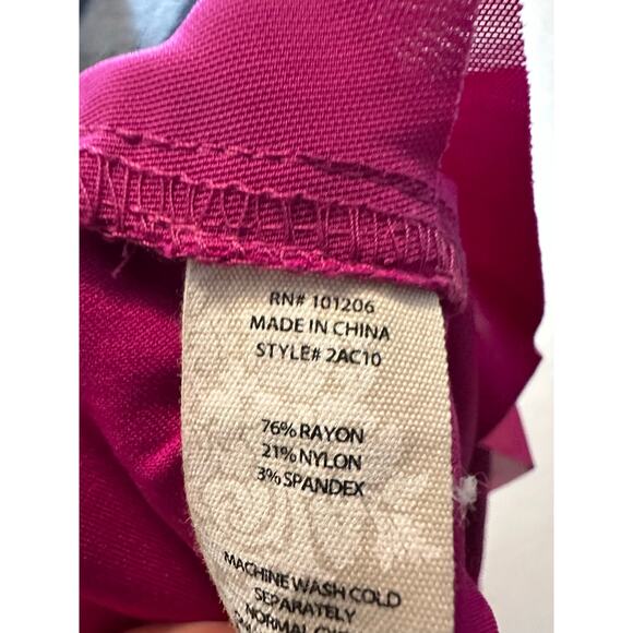 Soft Surroundings Women's Size Large Fuchsia Pull On Pants Stretch - Picture 6 of 7